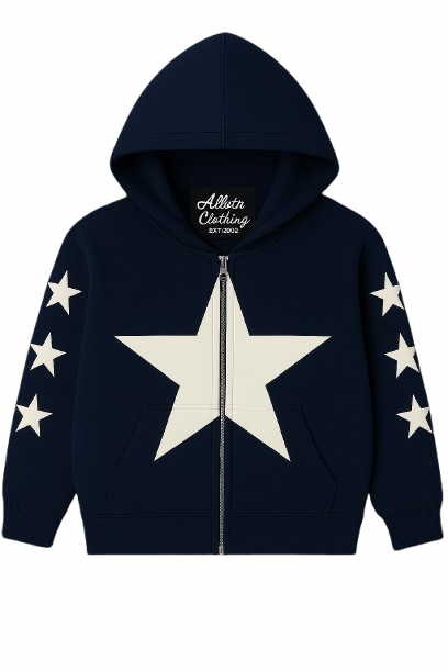 Dark Blue Zip-up Allstr Hoodie